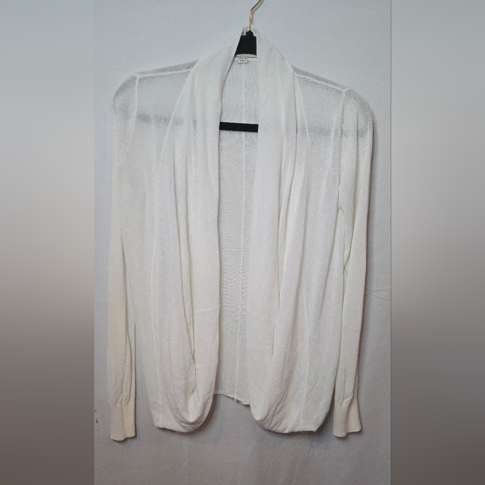 Reiss White Women's Small Lightweight Open Cardigan Sweater